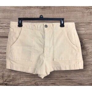 American Eagle Corduroy Shorts 12 Retro High Waist Stretch Beach Festival Boho